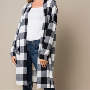 Buffalo plaid cardigan